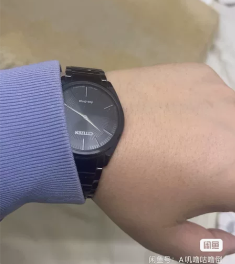 美国代购Citizen西铁城光动能银色简约...