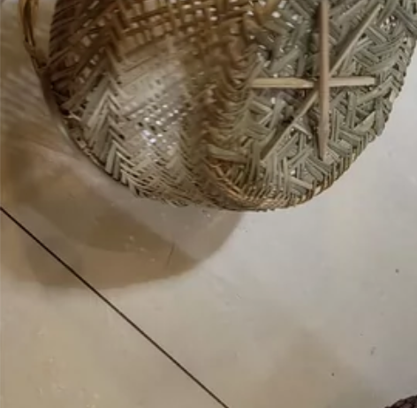 手工竹编篮子。采摘蔬菜。水果。装鸡蛋。好用...