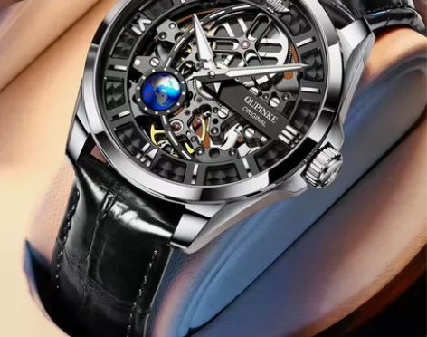 瑞士欧品客品牌正品手表男士全自动机械表镂空...