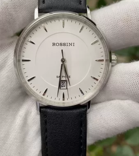 二手正品ROSSINI(罗西尼)石英男表，...