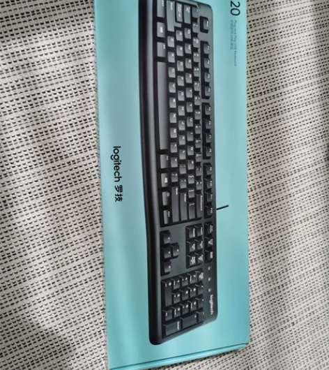 全新仅试用正品罗技k120有线USB键盘。...