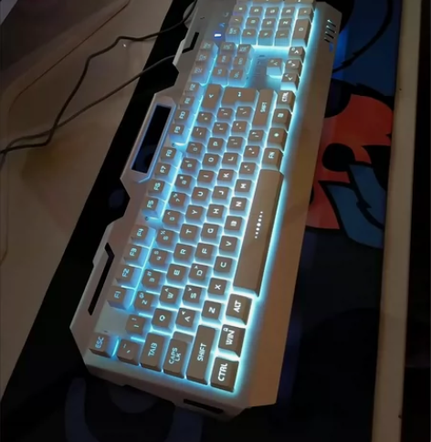 【原价200多】银雕V2有线机械键盘usb...