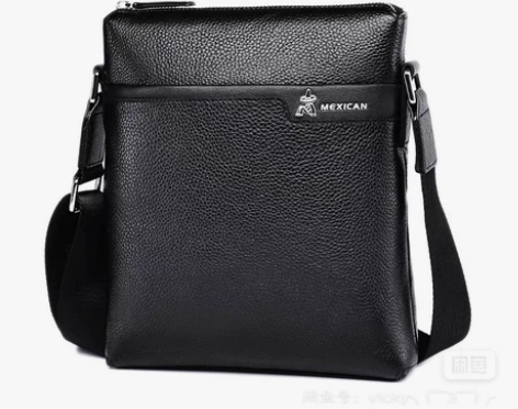 稻草人男包单肩包斜挎真皮背包头层牛皮包包商...