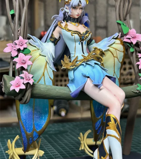 王者荣耀 貂蝉 金色仲夏夜 3d打印模型涂...