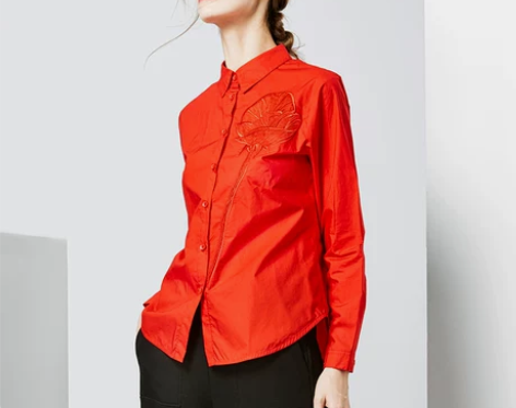 ORIGIN安瑞井品牌女装春秋季休闲全棉衬...