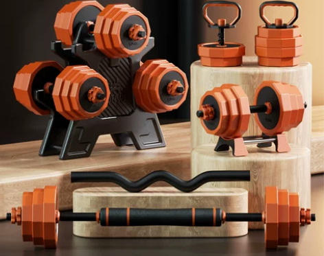 哑铃男士健身家用器材力量训练杠铃套装宿舍可...