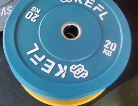 低价标准竞技杠铃片深蹲臀桥健身房举重全胶杠...