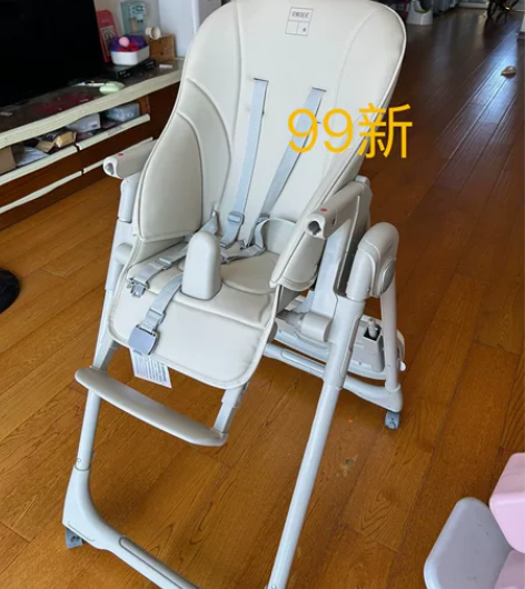 99新【贝易免安装万向轮餐椅】闲置 可坐可...