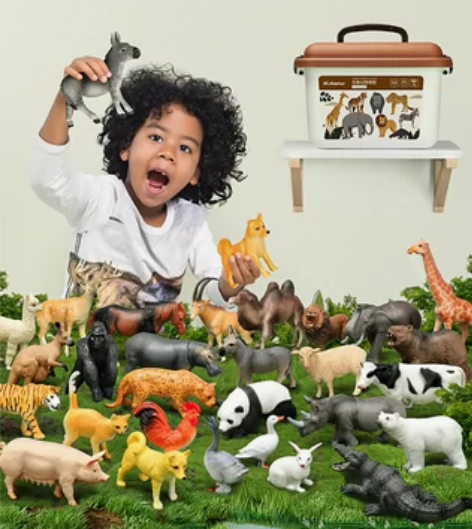 纽奇仿真野生动物、农场动物集合啦！每个动物...