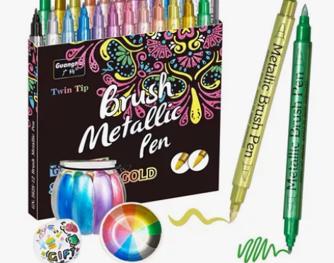 广纳562双头金属马克笔彩色金属工艺笔签到...