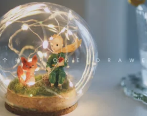 一个抽屉 水晶球小夜灯手工diy材料包卧室...