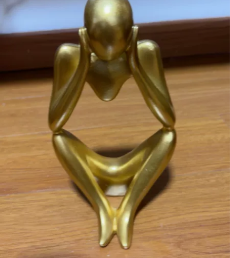 北欧轻奢沉默是金摆件创意雕塑客厅酒柜书房办...