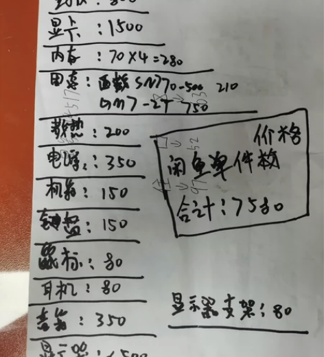 12900k全套主机，价格是以闲鱼单价合计...