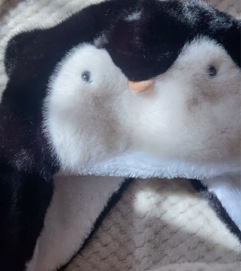 全新企鹅毛绒厚实帽子 实物看更漂亮 实体店...