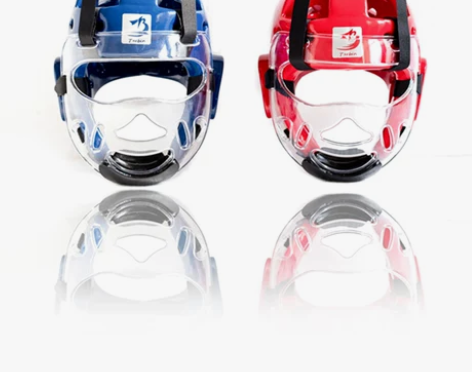 跆拳道护头面罩护具护脸防护面罩空手道护面跆...