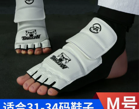 跆拳道护脚护手护脚套儿童护具全套手套护脚背...
