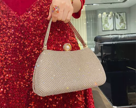 旗袍包包手提女婚礼妈妈手包手拿包链条宴会包...