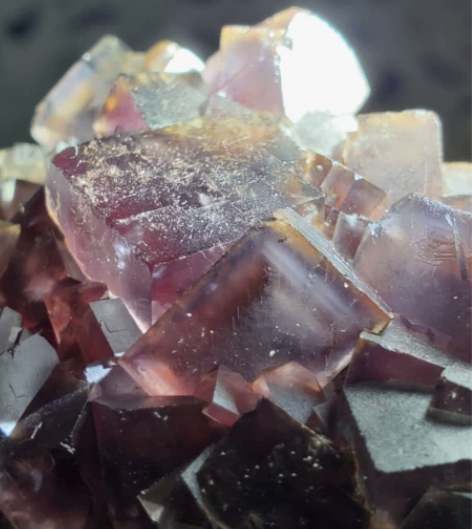 【收藏】北京蓝萤石带框（紫蓝红多色） 实物...