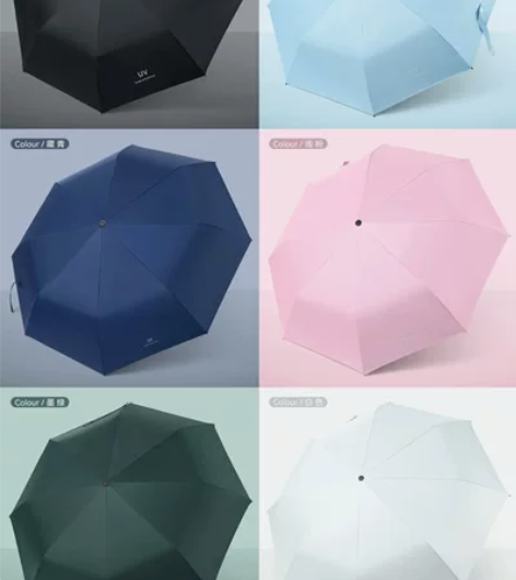 UV黑胶防晒太阳伞折叠晴雨两用 遮阳率99...