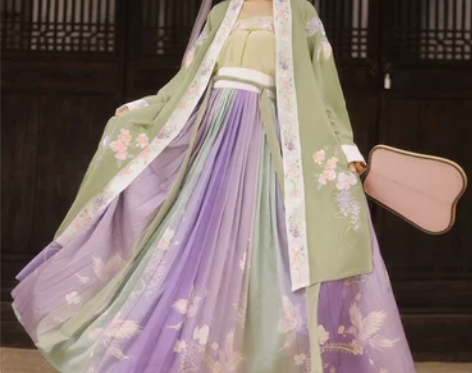 玉术汉服女 宋制百迭裙慕青齐腰长禙子宋抹对...