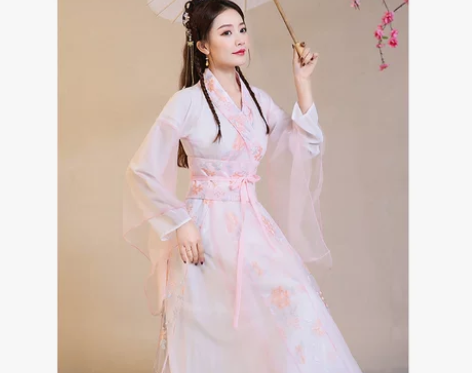 正品原创樱花汉服女古装仙女超仙气学生改良中...