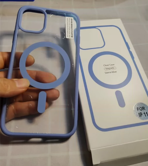 适用#iPhone 11 手机壳浅蓝色苹果...