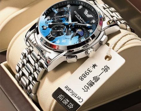 ?【高能价】阿玛妮手表男士十大品牌商务防水...