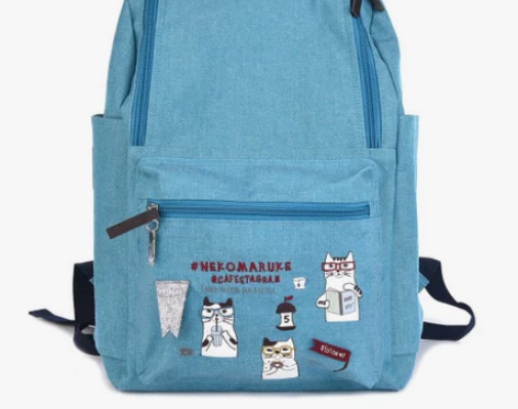 日本单kusuguru新刺三只眼镜猫背包双...