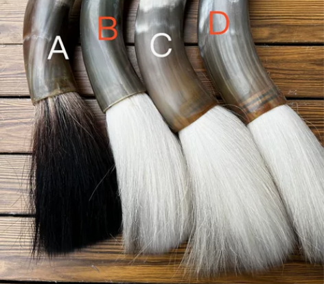 花牛角斗笔 抓笔大榜书毛笔 牛角提斗毛笔 ...