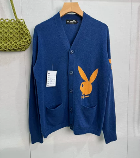 花花公子男士开衫100%山羊绒 全新 m码...