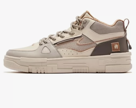 决勇丨鸿星尔克男高帮休闲运动透气情侣板鞋 ...