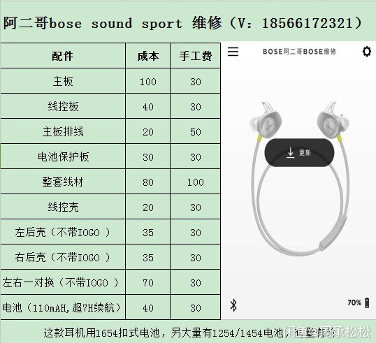 bose系列耳机维修升级
