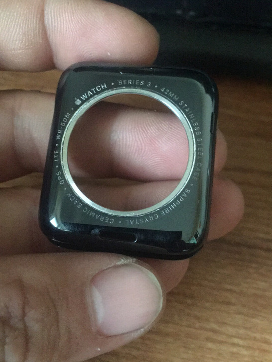 苹果手表s3 国行蜂窝黑色不锈钢表壳，42...