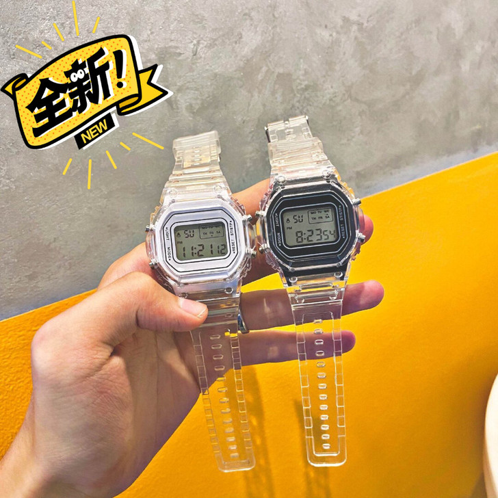 独角兽ins风电子表女学生韩版简约防水夜光...