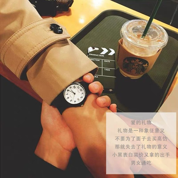 日本卡西欧手表女男 网红复古小黑表中性表 ...