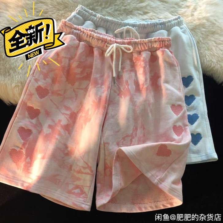 夏季ins盐系短裤运动五分裤女2021新款...