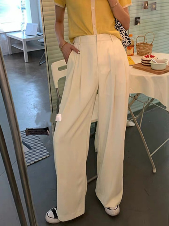 阔腿裤，清仓颜色有点米色试穿了一下，合适的...