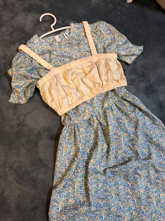 森系连衣裙 两件套 中长裙 仙女裙 小碎花...