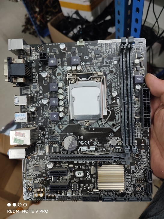 华硕B150M K主板，无挡板