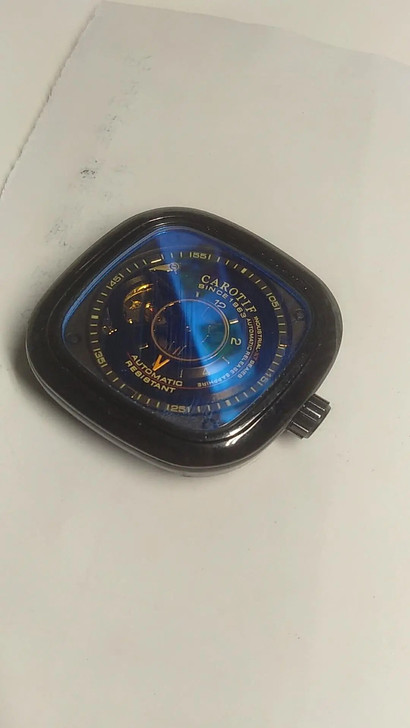 卡罗蒂夫全自动机械表方形镂空式手表男学生时...