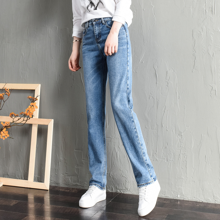 直筒牛仔裤 女 长裤