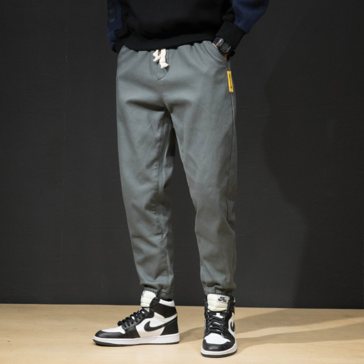 秋冬休闲裤男宽松大码加绒哈伦裤胖子弹力裤男...