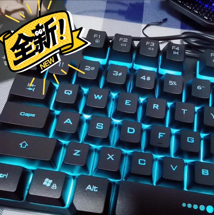 全新包邮牧马人机械手感游戏键盘台式笔记本有...