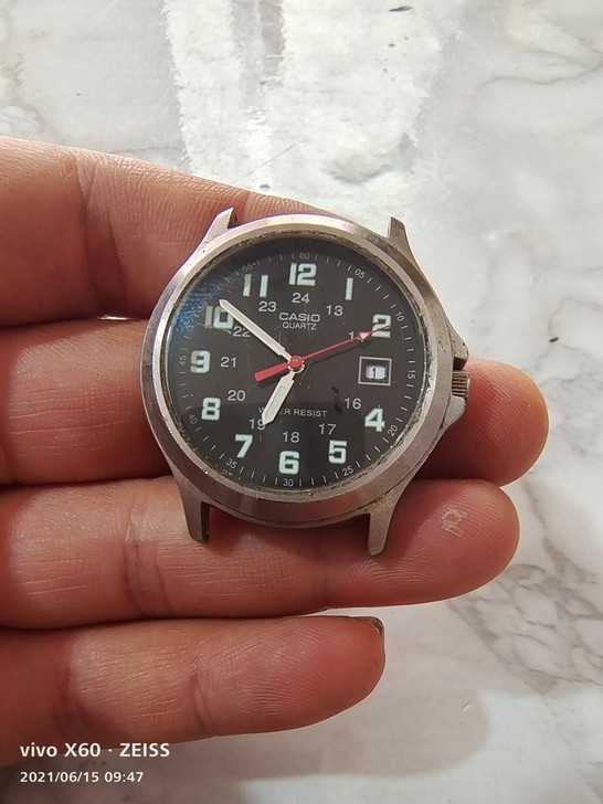 卡西欧 钢壳手表 走时正常 能调节 到手后...