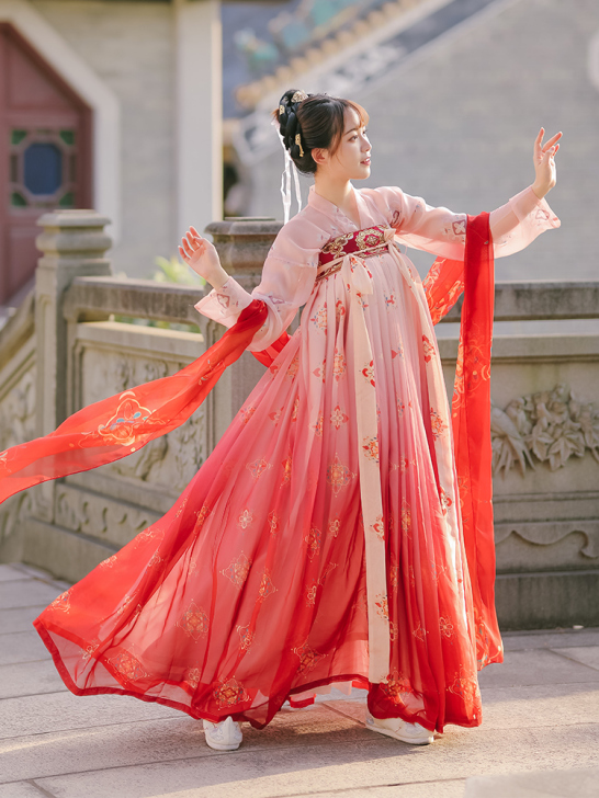 【忆相寻原创一妙音】汉服女齐胸襦裙套装大摆...