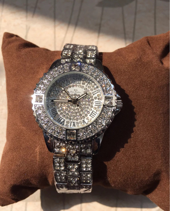 全新手表 水钻 女 奢华 真正不掉钻手表链...