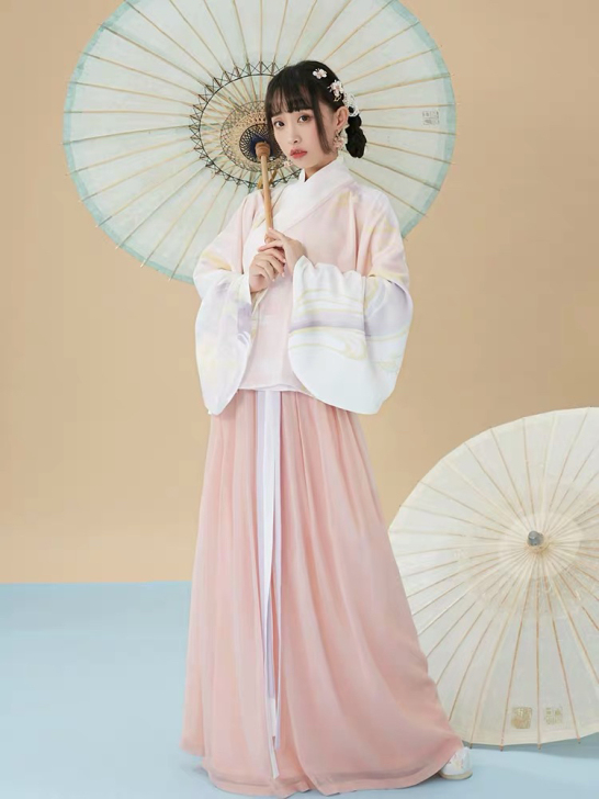 十三余小豆蔻儿[流风回雪]5色印花交领上衫...