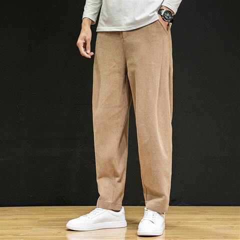 质感和设计都是几百元品质亚麻男裤！男薄款亚...