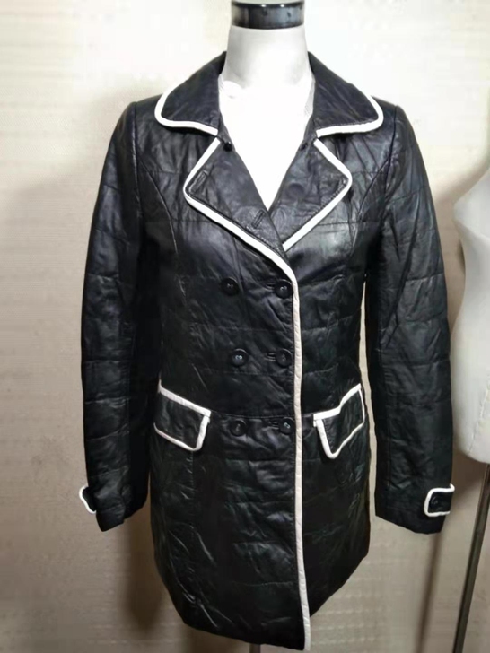 闲置皮衣女式头层绵羊皮羽绒服中长款外套 ,...