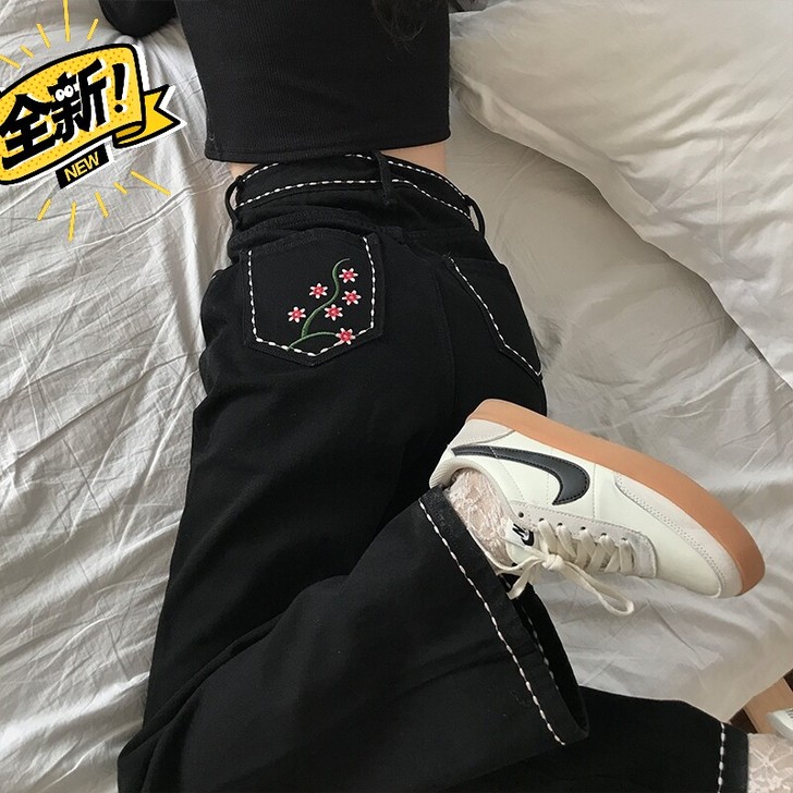 【全新质量保证】东日是个卷毛 桃花刺绣走边...